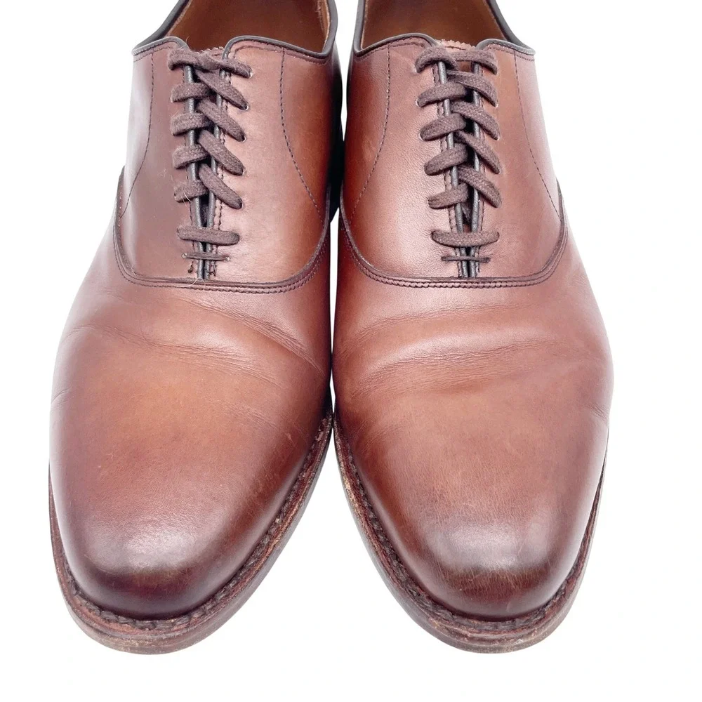 Allen Edmonds Men's Brown Carlyle Plain‎ Toe Oxford Shoes Size 9.5 EEE